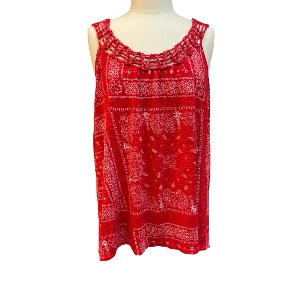 Red Sleeveless Women's Top